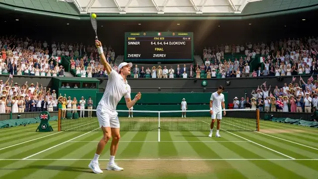 Sinner destrói Djokovic e avança à final de Wimbledon contra Zverev